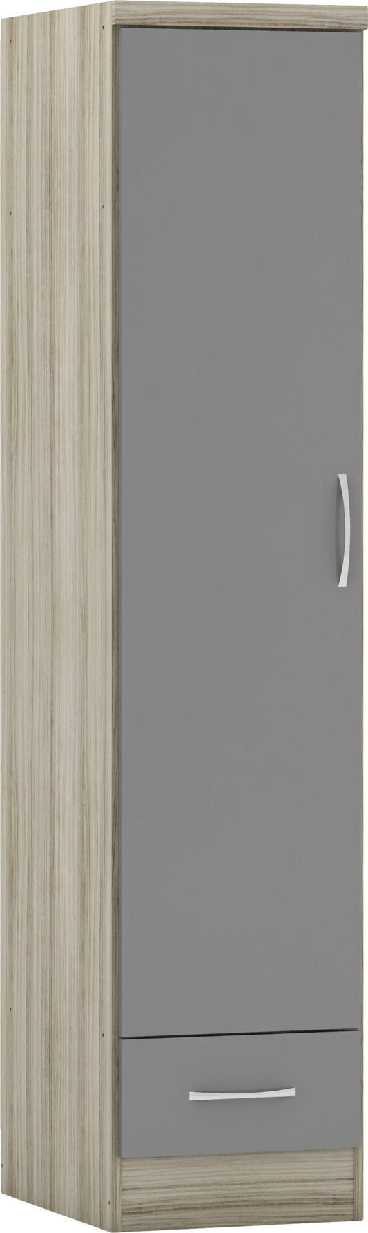 Nevada-1-door-1-drawer-oak-grey