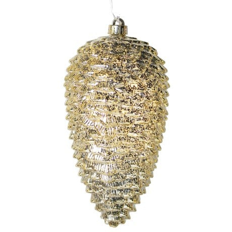 Large Gold Pinecone With Lights
