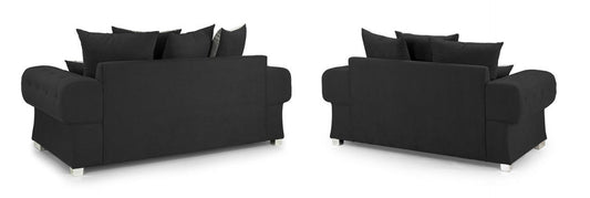 Verona Scatterback Sofa Set Black
