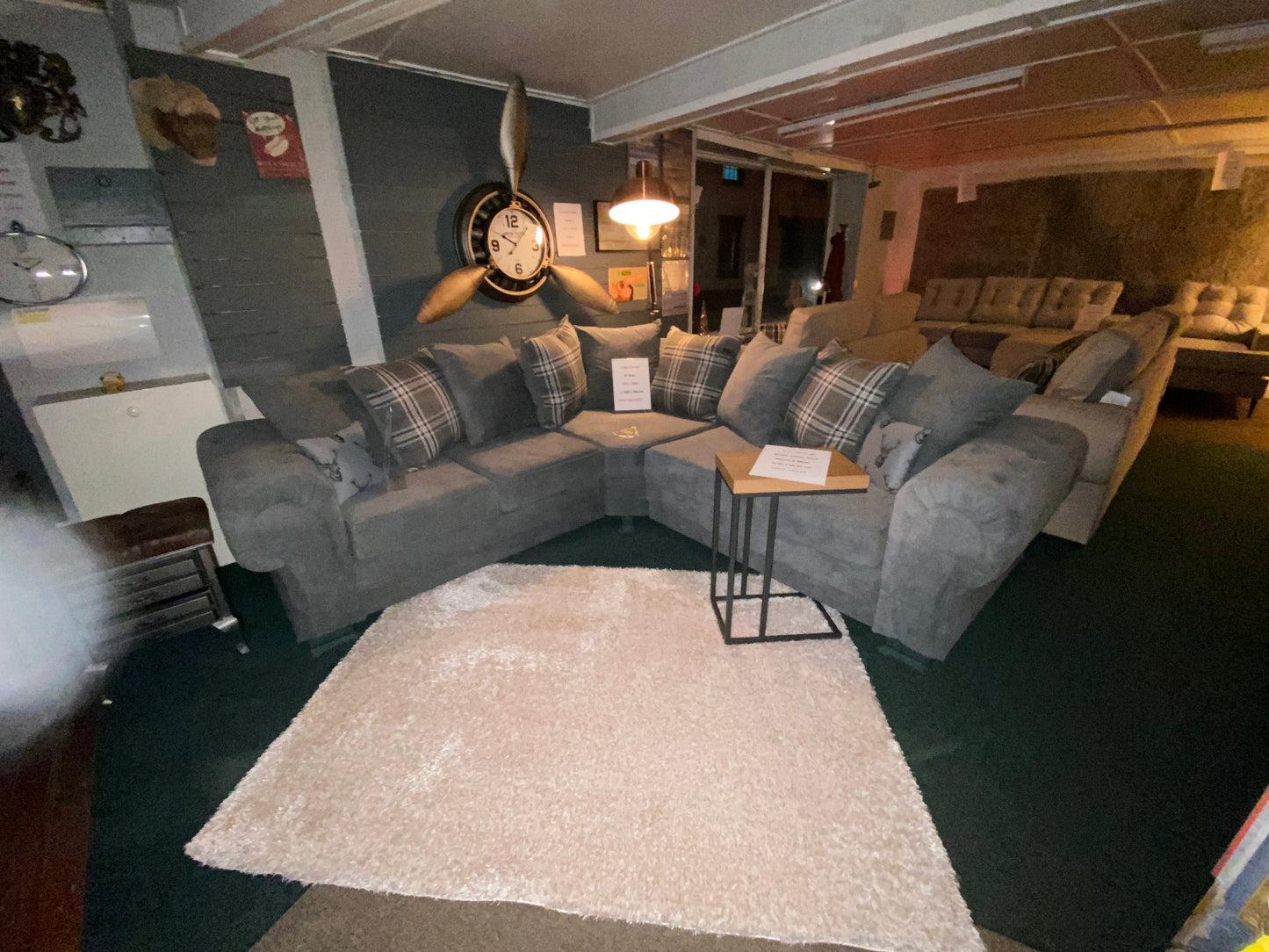 Large Corner Sofa In Grey