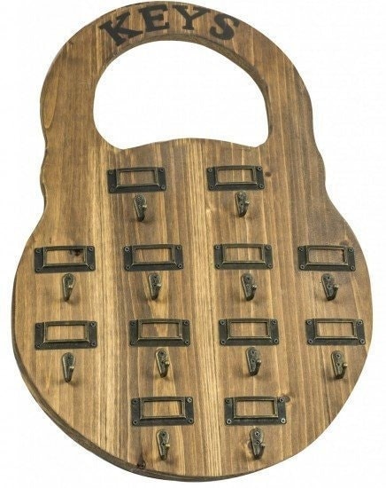 Large Padlock Wall Key Holder