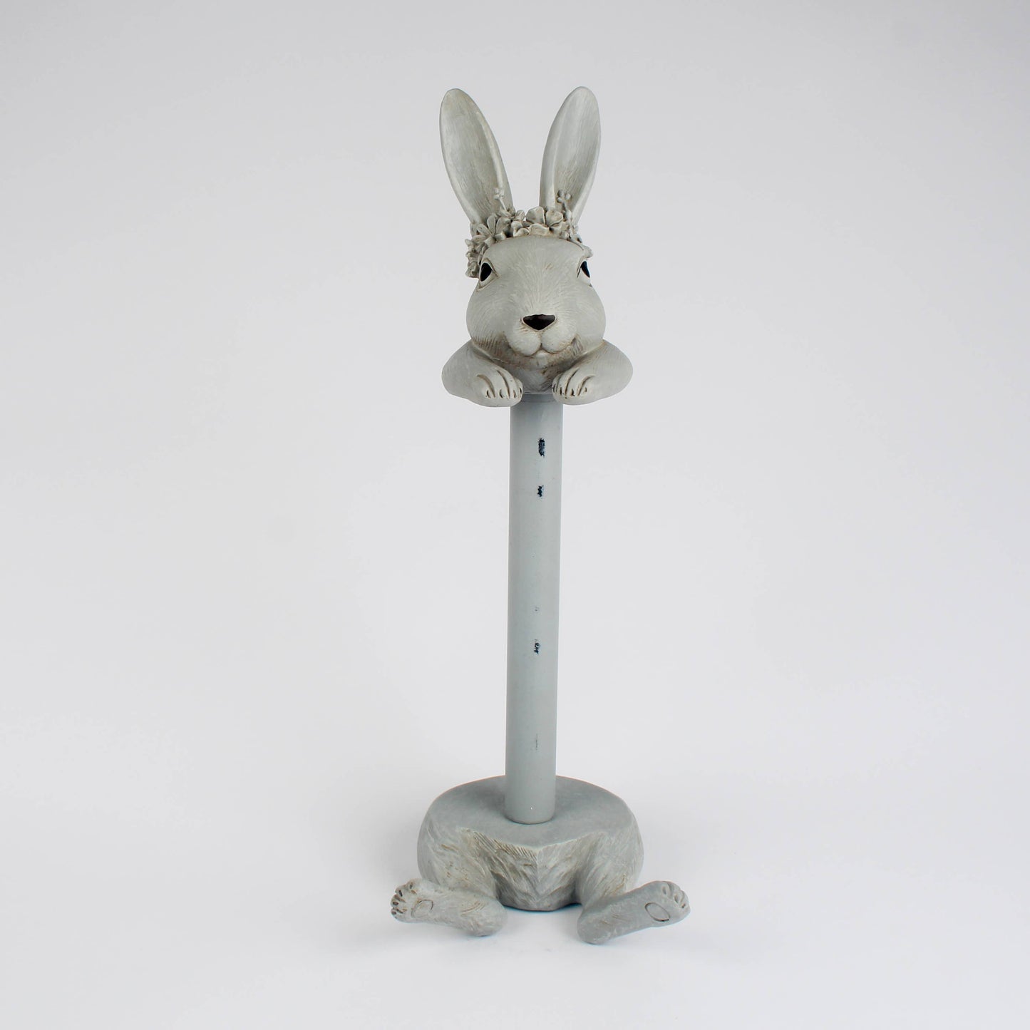 Shabby Chic White Hare Kitchen Roll Holder | Rabbit Decor