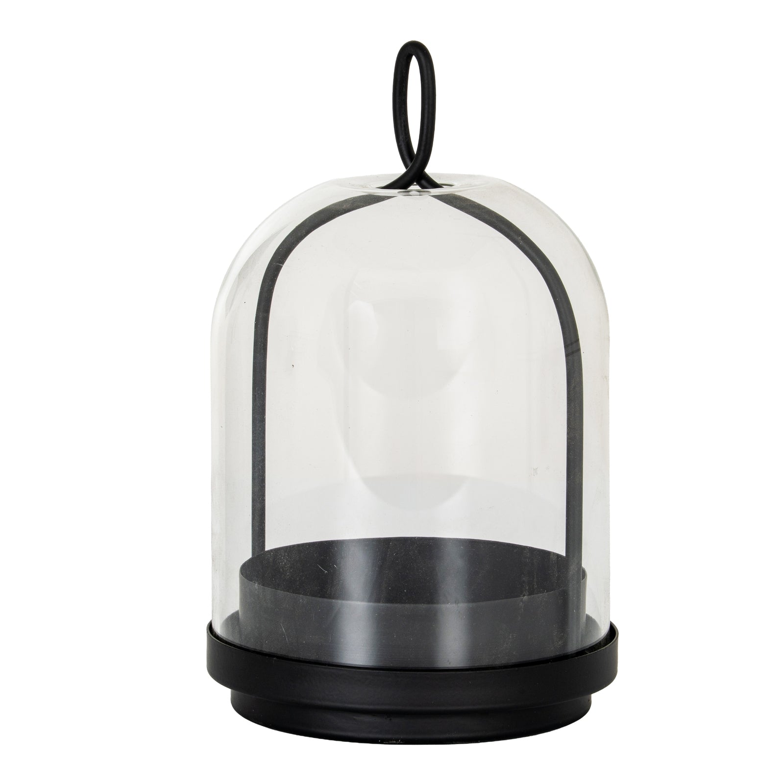 Nysa Medium Candle Holder With Glass Cloche