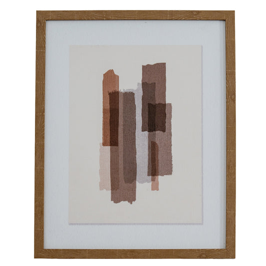 Tydis Art Mounted In Wooden Frame