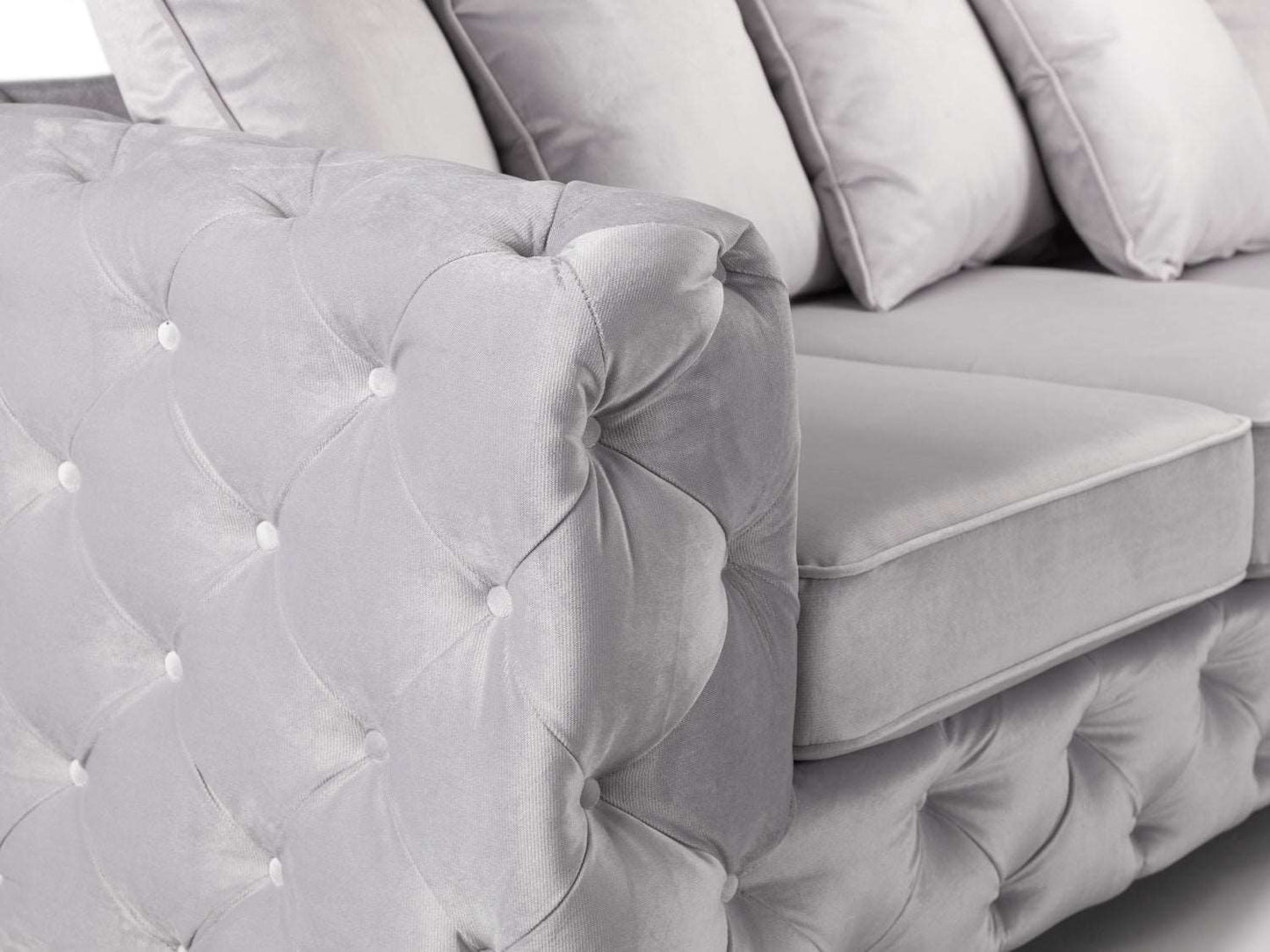 Ankara Silver Large Corner Sofa