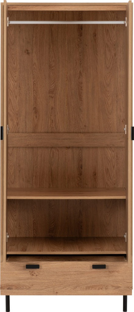Leon-2-door-1-drawer-wardrobe-open