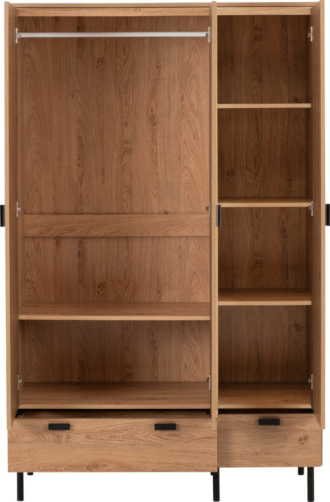 Leon-3-door-2-drawer-wardrobe-open