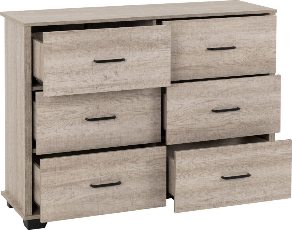 Oliver-6-drawer-chest-drawers-open