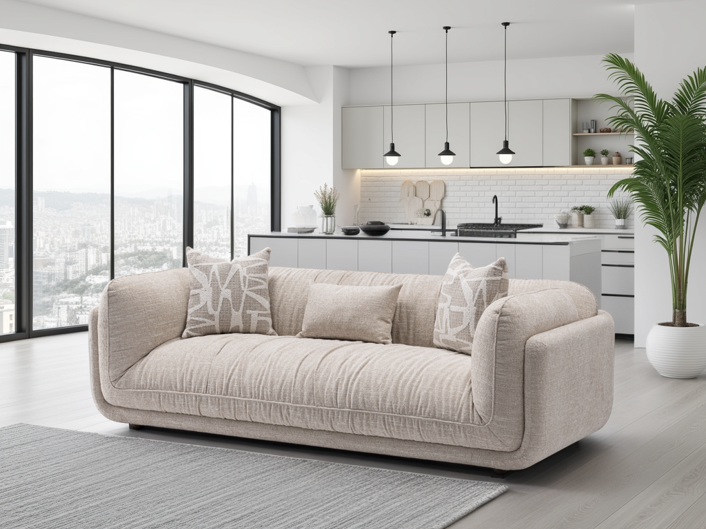 Oxford Sofa Beige 3 Seater