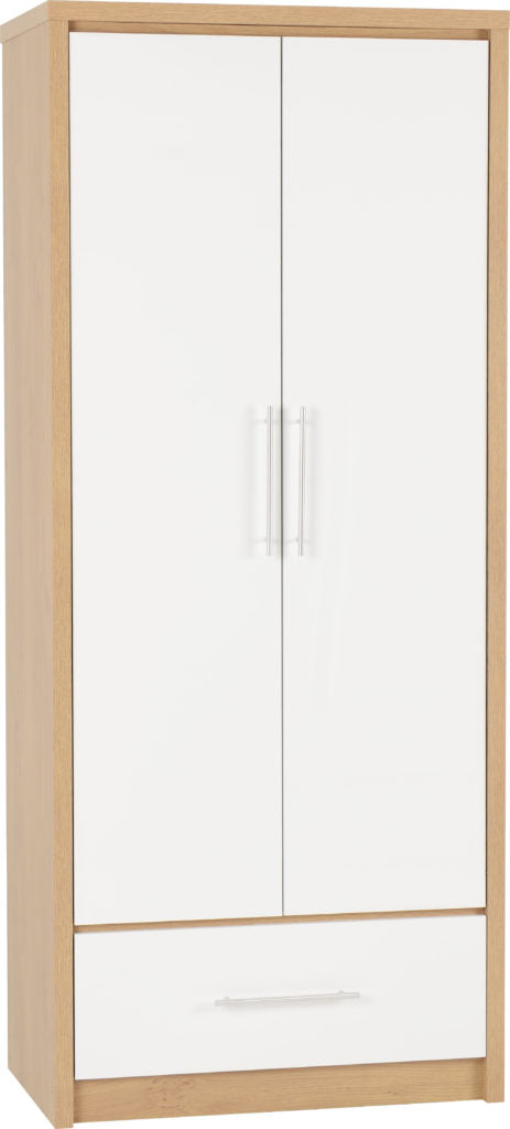 Seville-wardrobe-with-drawer-white