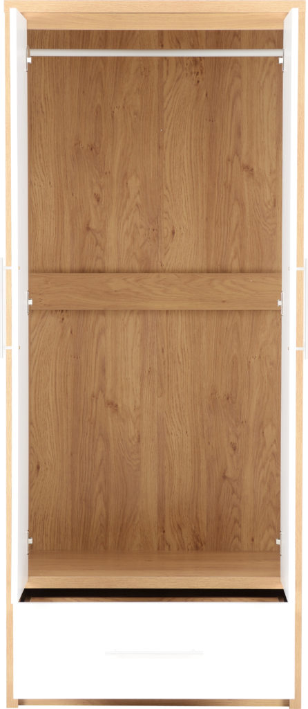 Seville-wardrobe-with-drawer-white-open