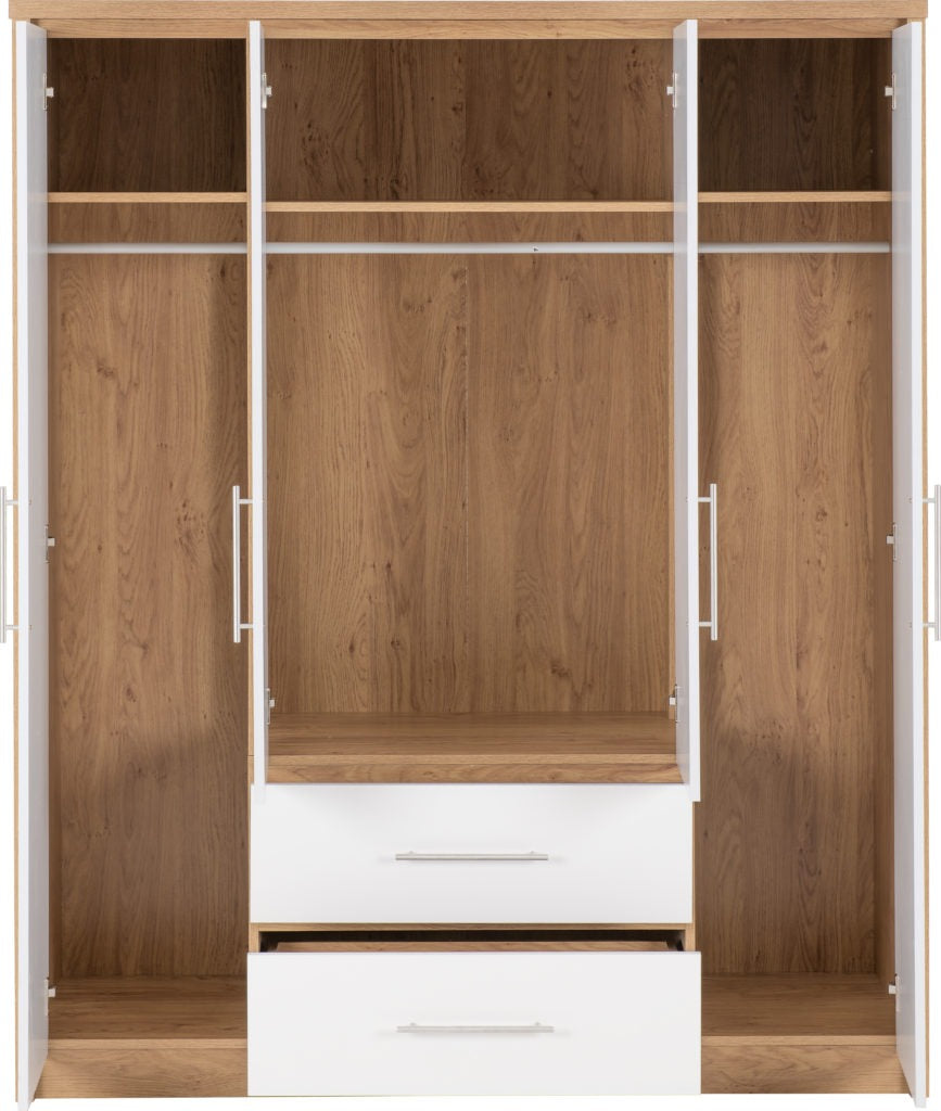 Seville-4-door-wardrobe-white-open