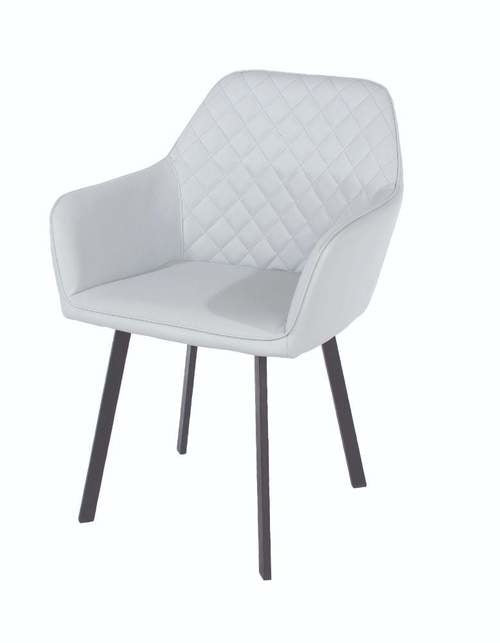 Set of 2 Grey Dining Chairs
