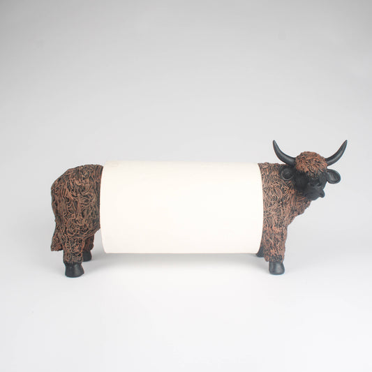 Highland Cow Toilet Roll Holder | Rustic Kitchen Decor