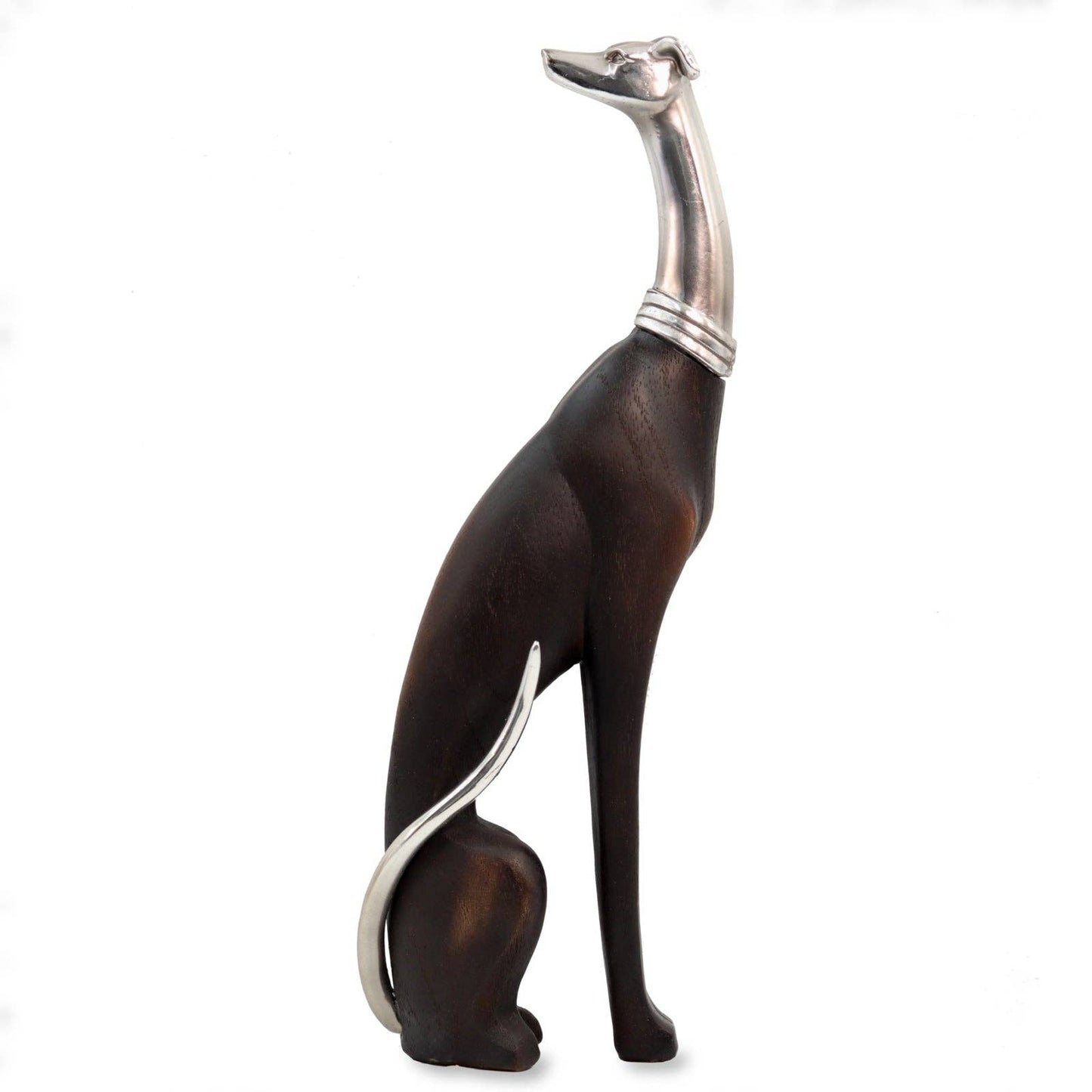 Sitting Dog Large – Hand-Painted Polyresin Dog Sculpture