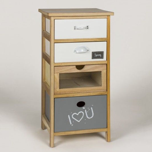 Wooden-4-drawer-chest-side