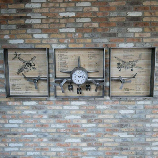 aeroplane-clock-framed