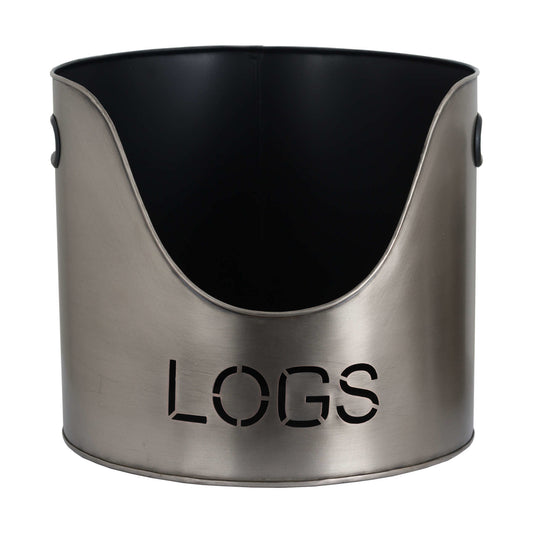 Pewter Finish Fireside Log Set