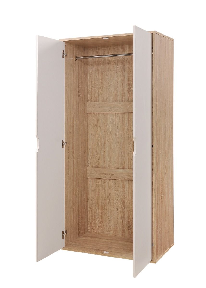 Alton-3-drawer-chest-bedroom-set-white-wardrobe-open