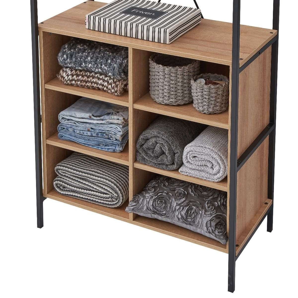 Claire-open-wardrobe-8-shelves-detail