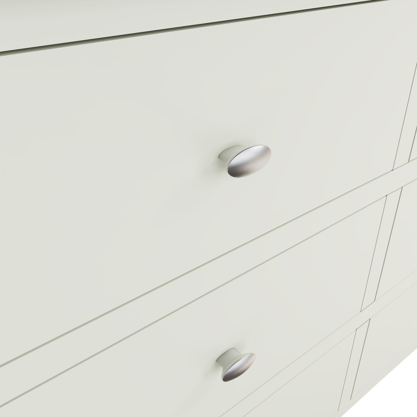 White & Oak Wide Chest of Drawers