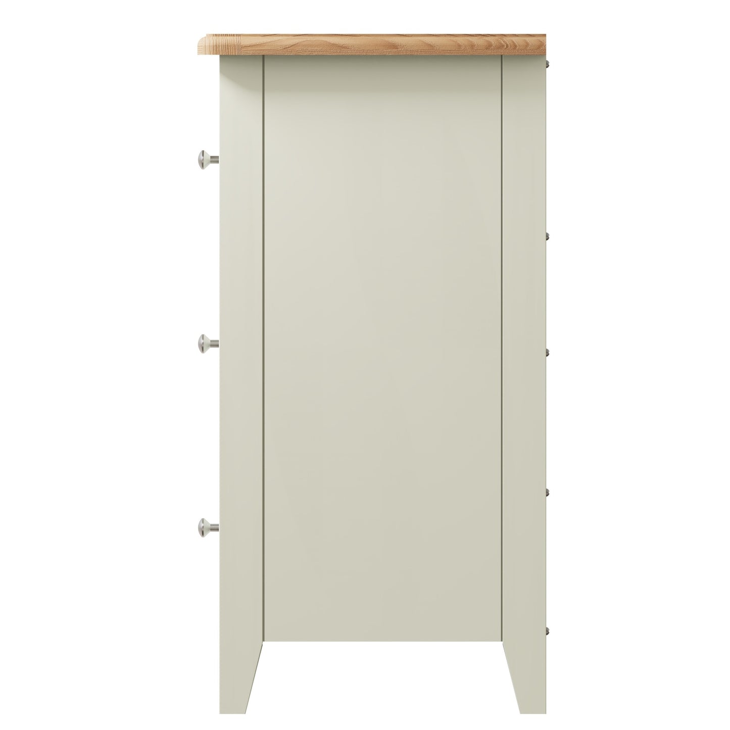 White & Oak Wide Chest of Drawers