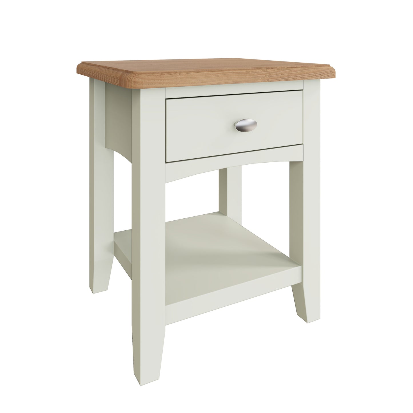 White & Oak Lamp Table/Bedside
