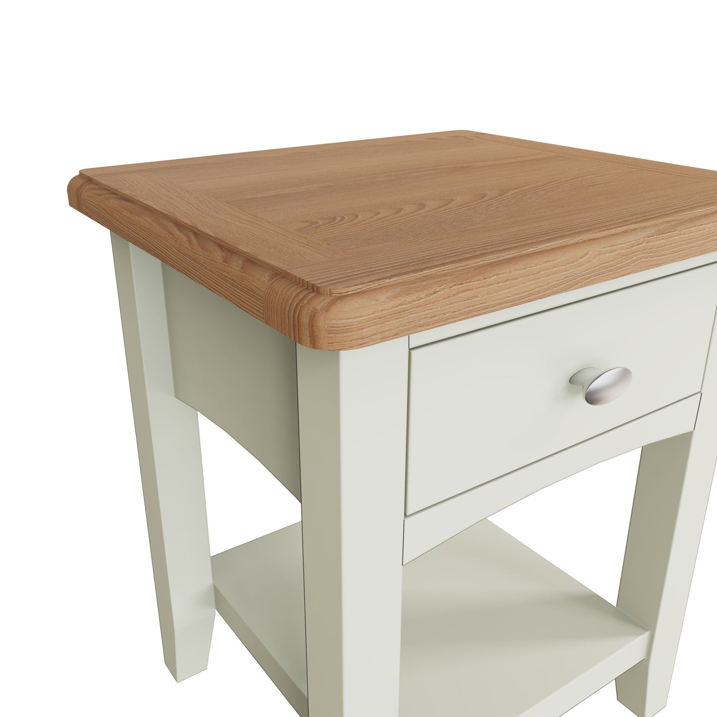 White & Oak Lamp Table/Bedside