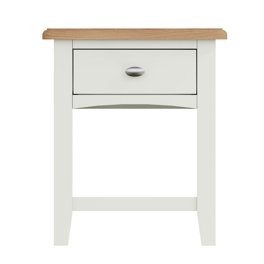 White & Oak Lamp Table/Bedside