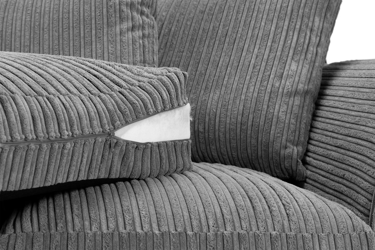 Harley Jumbo Corner Sofa - Grey