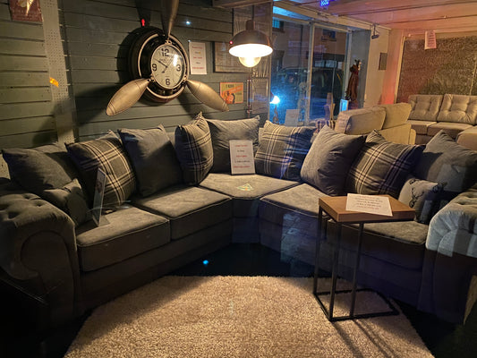 Large Corner Sofa In Grey