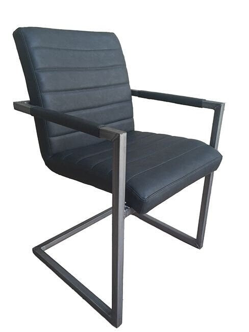 Cool & Modern Black Dining Chair With Armrest Set of 4