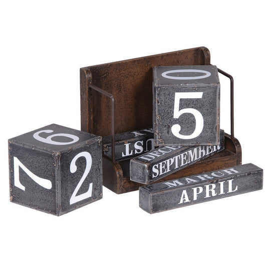 Industrial Style Square Block Calendar